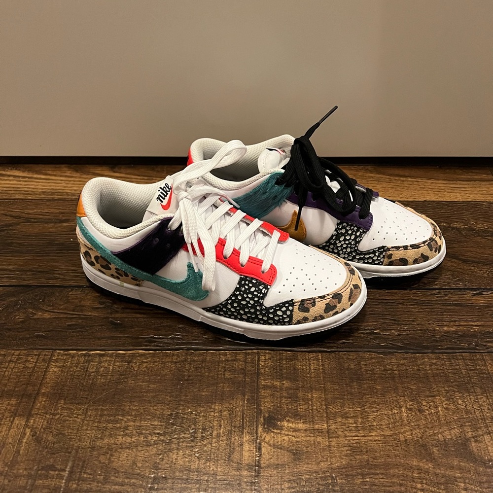 Animal Print nike dunks size 6